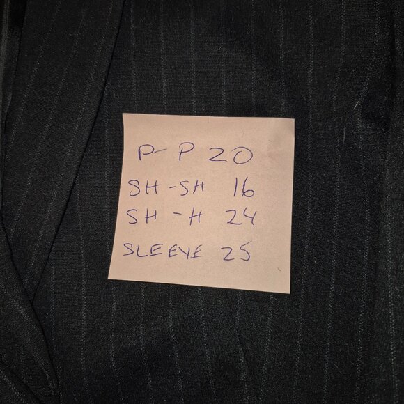 Jules and Leopold Black Blazer with White Pinstripes (L) - Picture 6 of 6